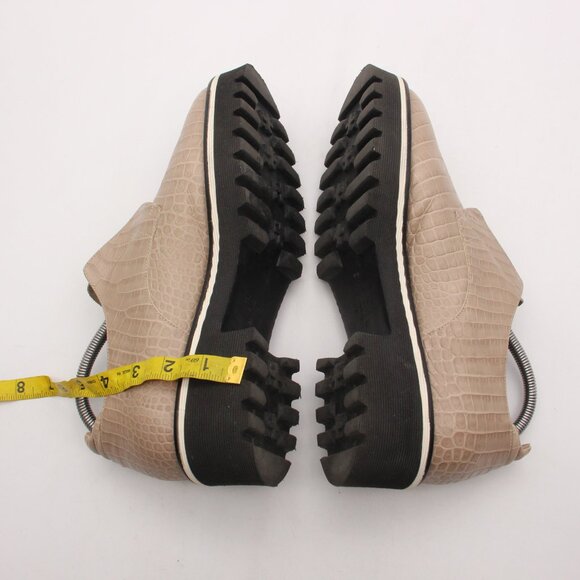 M. Gemi The Gianna Taupe Women's Size EU 41 Croco Printed Leather Slip On - Picture 6 of 10